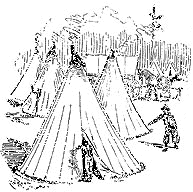 Sibley  tent illustration by Charles W. Reed