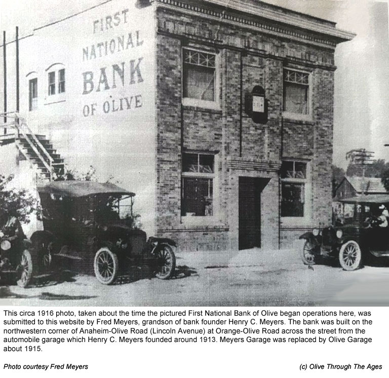First National Bank of Olive, c1916