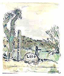 desert watercolor by R. Lee